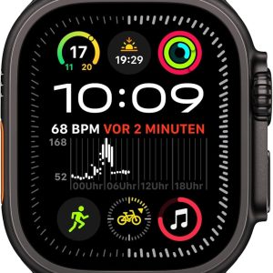 Apple Watch Ultra 2 (GPS + Cellular 49mm) Smart Watch, Sport Watch with Titanium Case in Black and Trail Loop in Black (M/L) Fitness Tracker, Precise GPS, Extra Long Battery Life